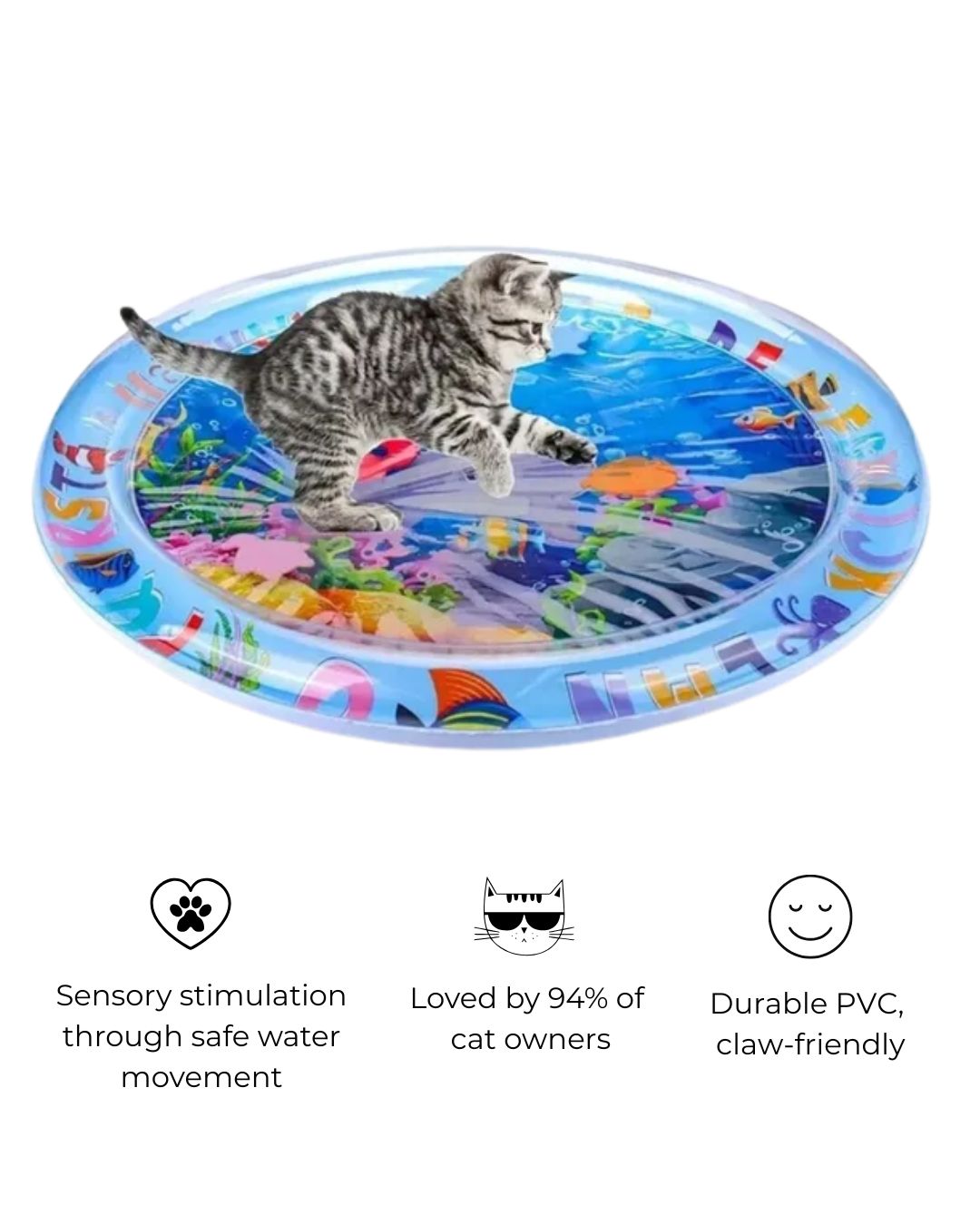 Kitty Lagoon - Water Sensory Playmat for Cats