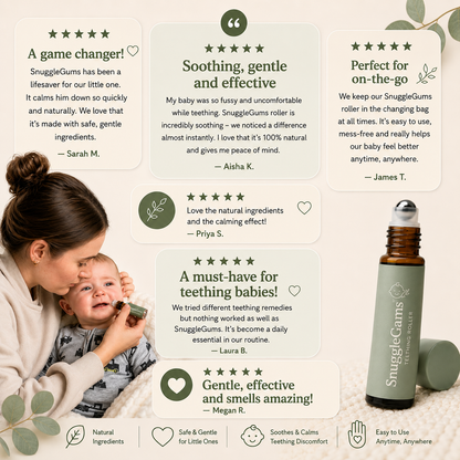 SnuggleGums Teething Roller (All natural, 0months+)